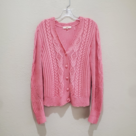 LoveShackFancy Anselma Cable Knit Cardigan Gabella Mini Skirt COMPLETE SET - Picture 2 of 12